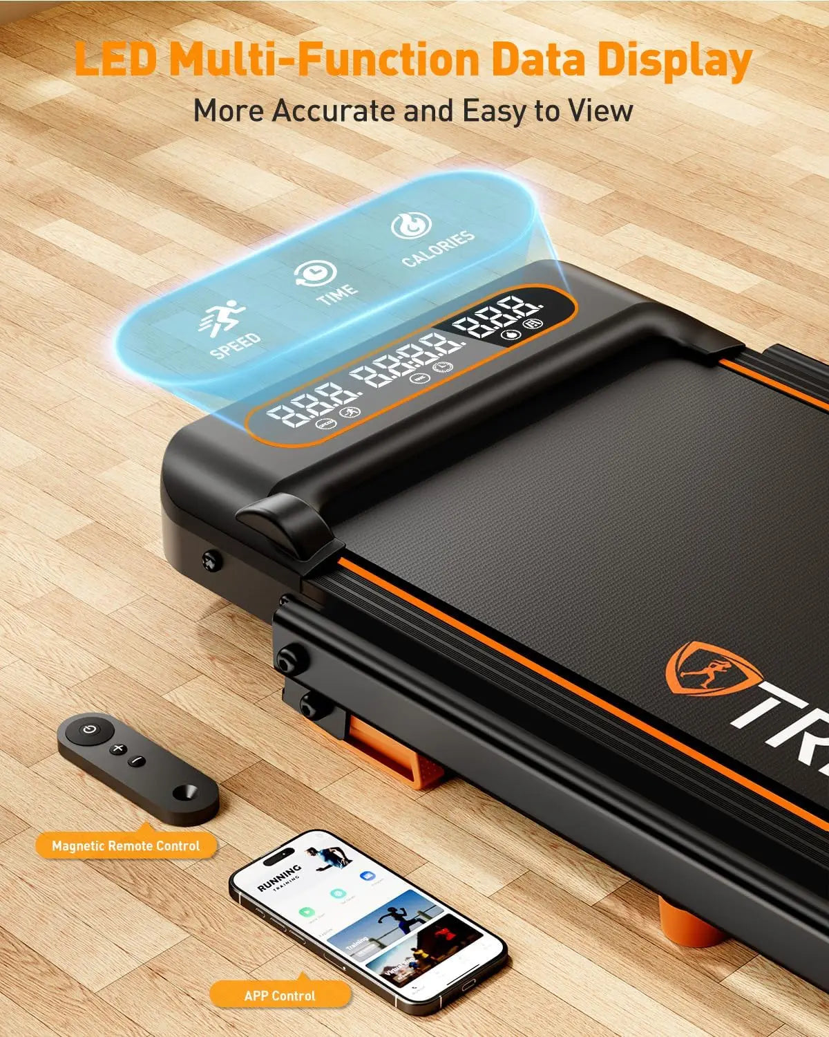 3.5HP Walking Pad Treadmill 300 LB