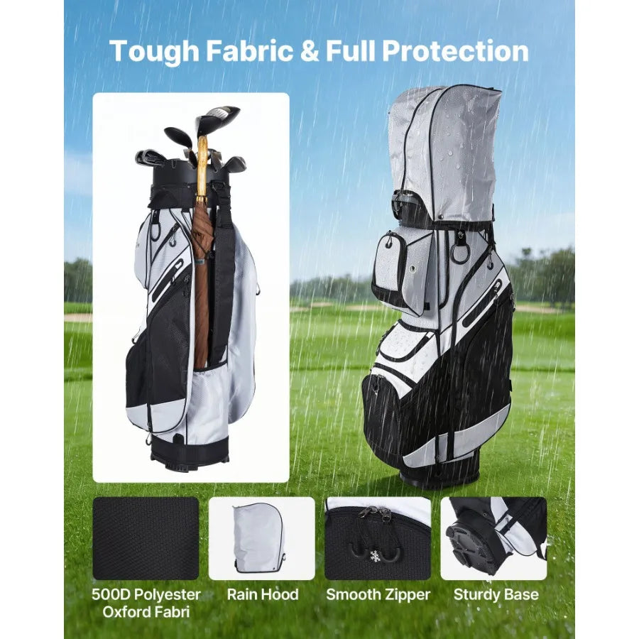 Golf Cart Bag, 14 Way Top Divider Organizer