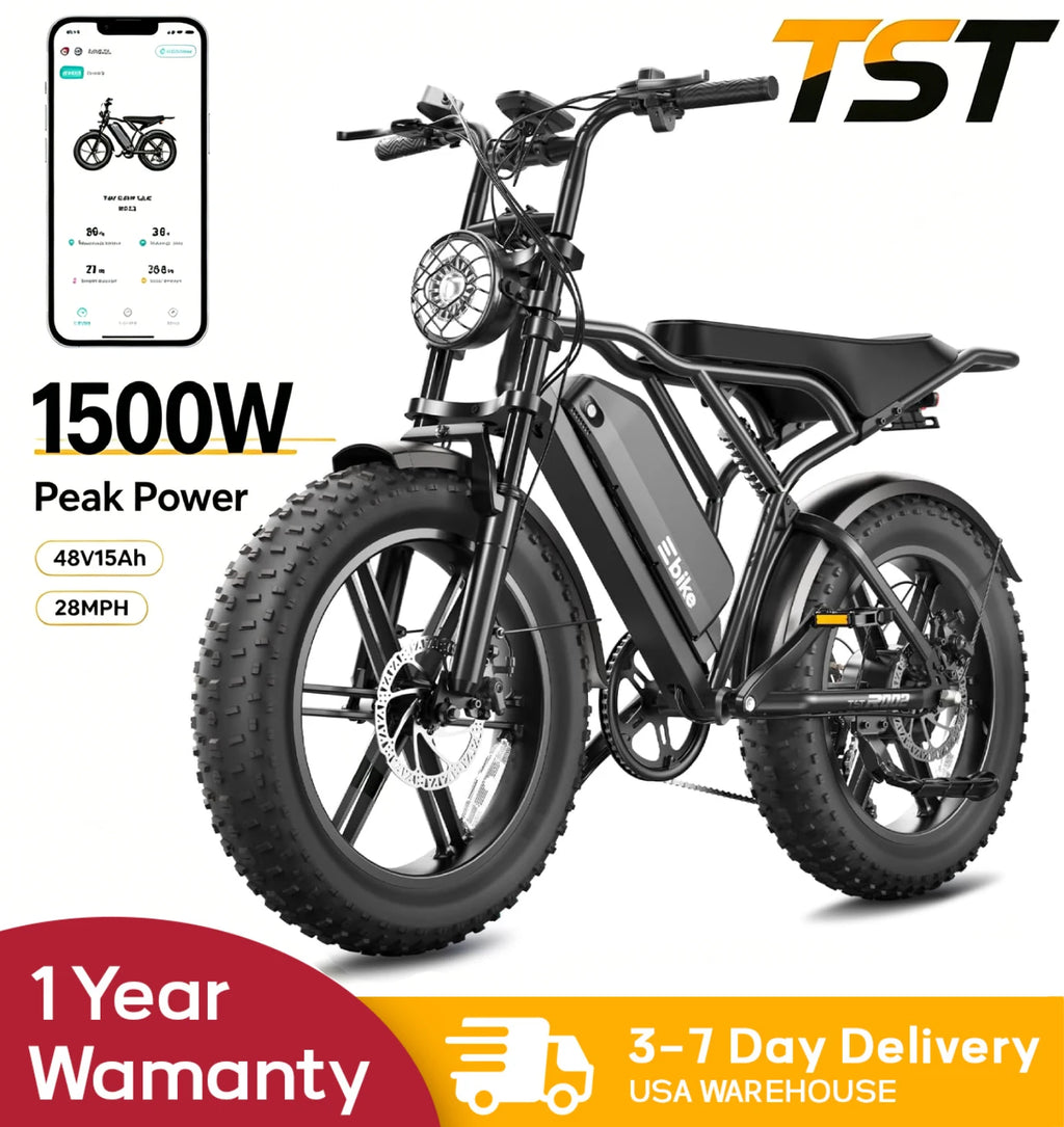 1500W Peak Electric Bike for Adults