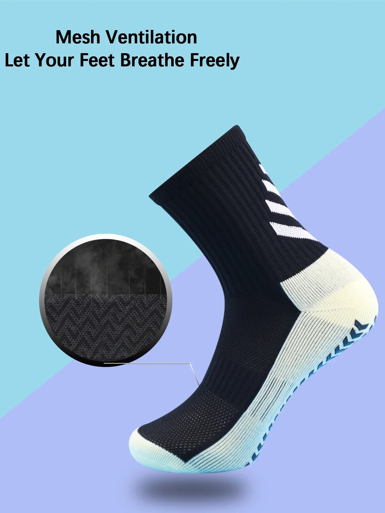 1 Pair Men's Football Socks with Grip