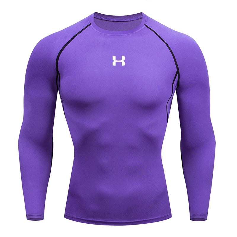 Men  Compression T-shirt Long Sleeves