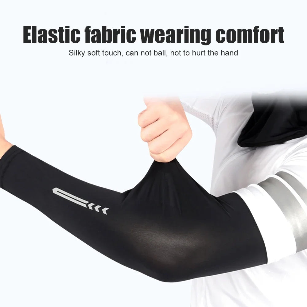 1Pair UV Sun Protection Cooling Arm Sleeve