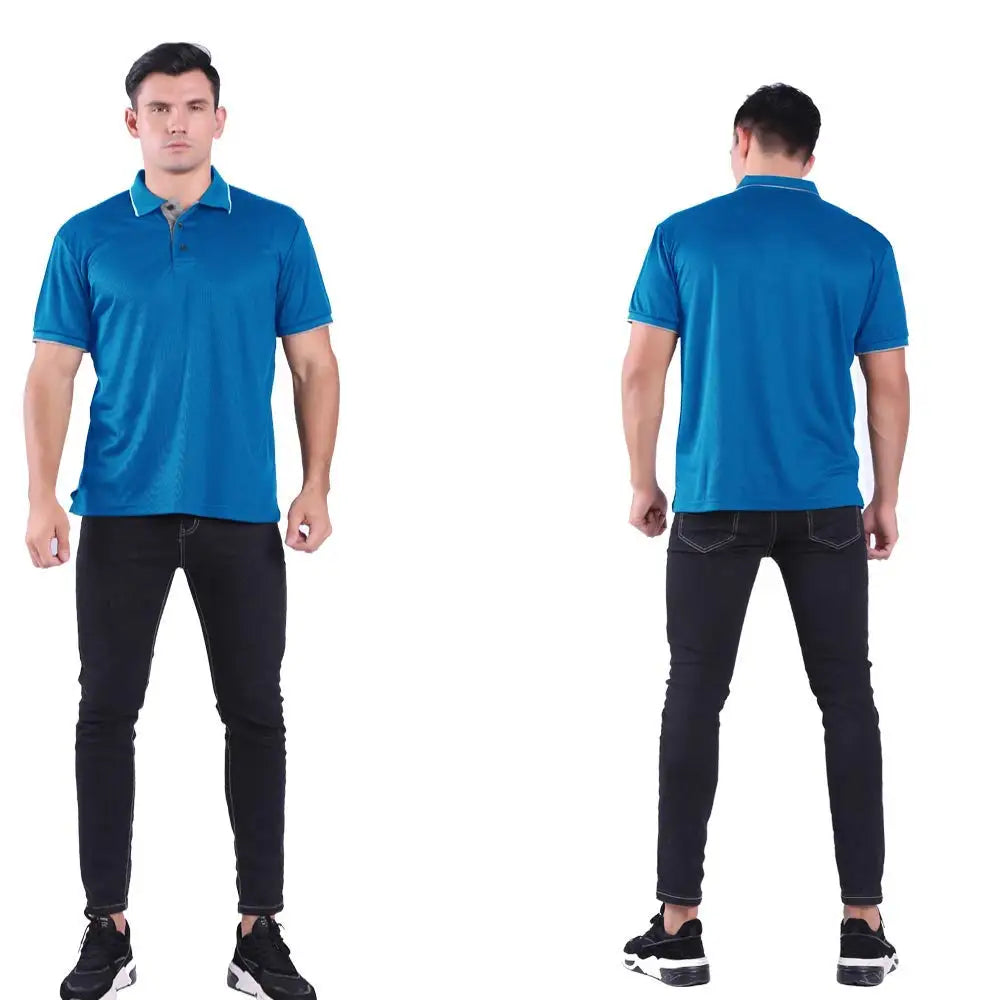 2 Pack Solid Color Men's Polo Golf Shirts
