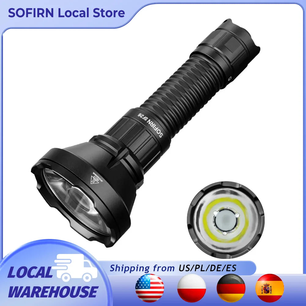 2000lm LED 6000K Tactical Flashlight Type-C Rechargeable Protable Powerful 21700 Torch Camping EDC Flashlight
