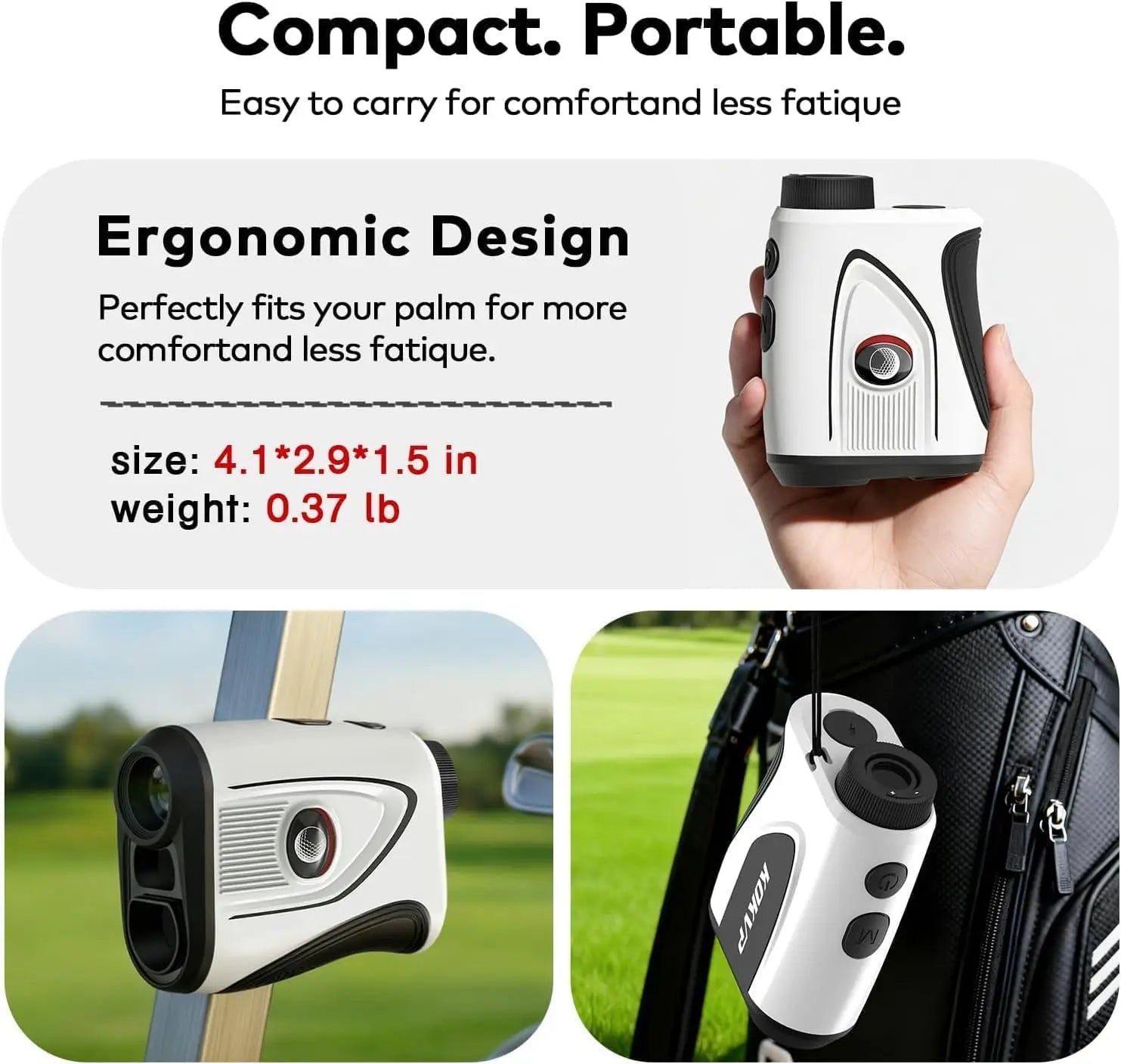 Golf Rangefinder 7X 905nm 1200 Yard Multifunctional