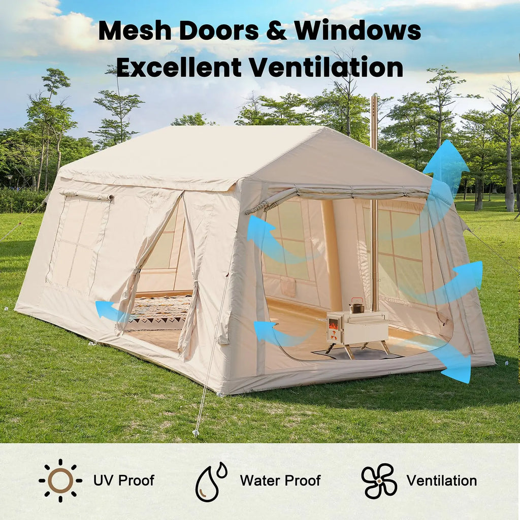 Inflatable Camping Tent With Stove