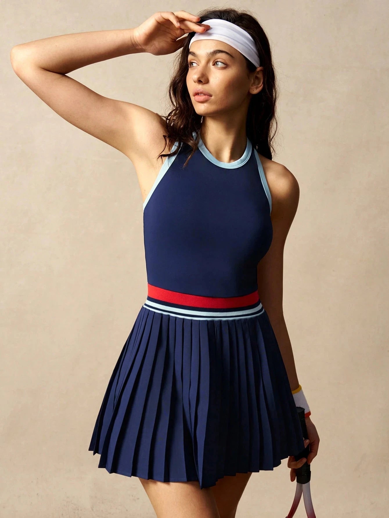 Women's Color Block Tennis Dress