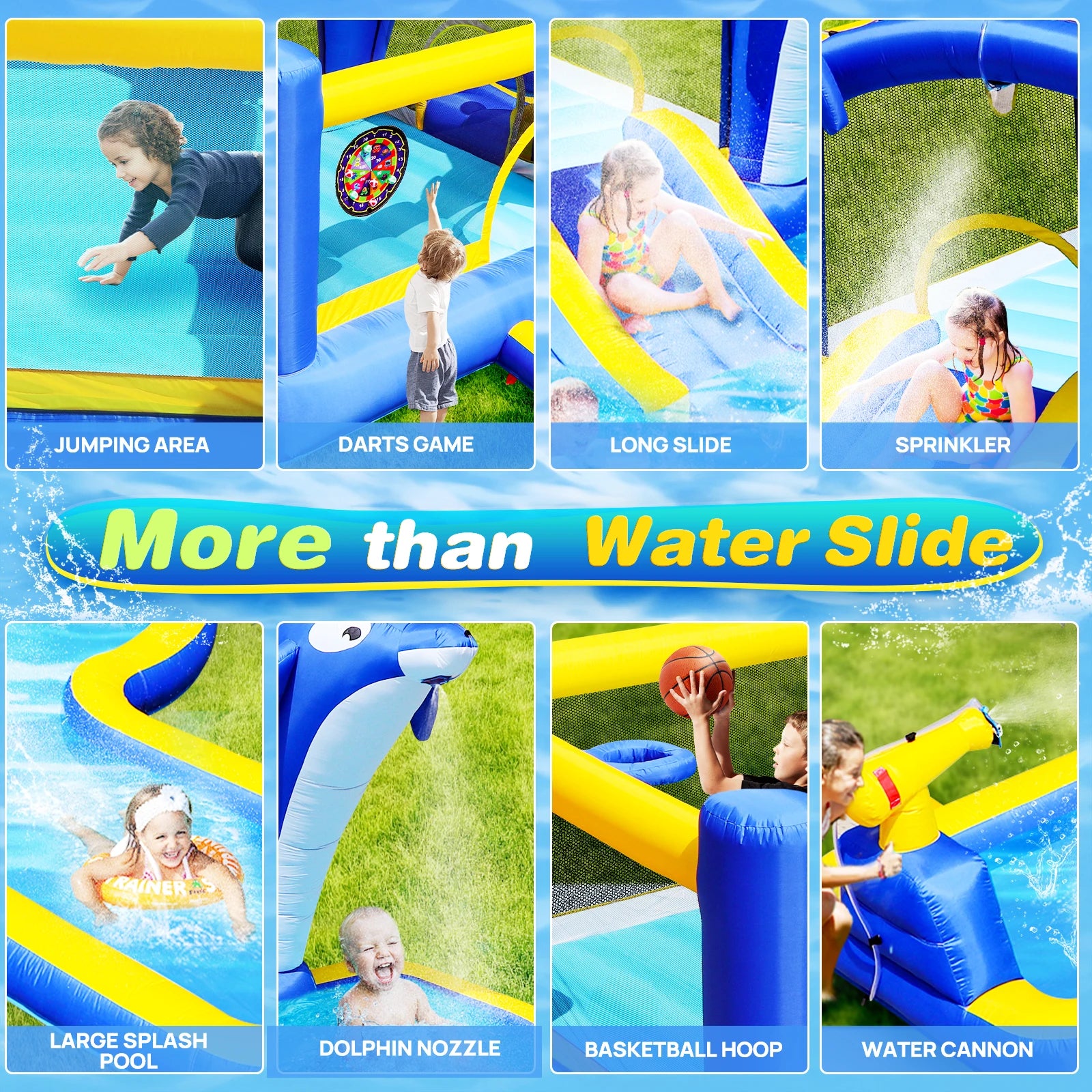 8 in1 Inflatable Slide Water Park