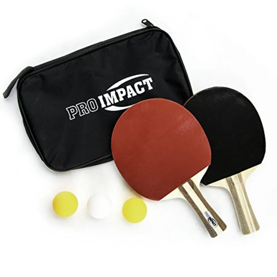 Ping Pong Set 2 Professional Wooden Paddles