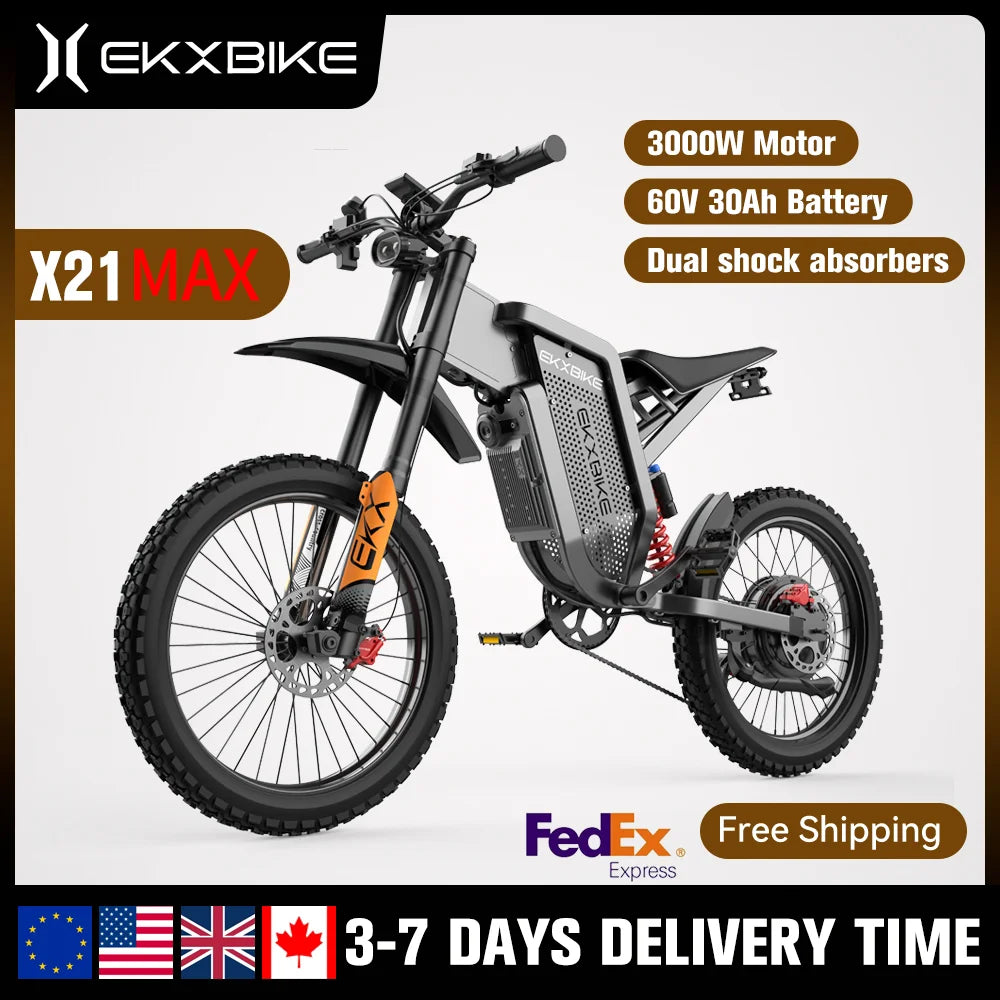 Electric Motorcycles 3000W Brushless Gearless Motors