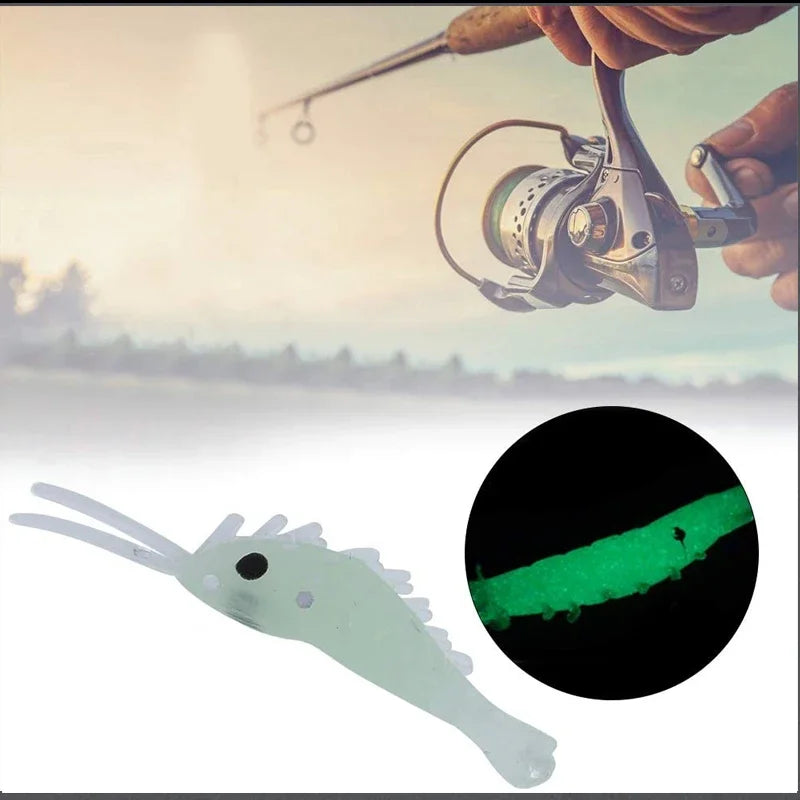 50Pcs Luminous Shrimp Fishing Bait