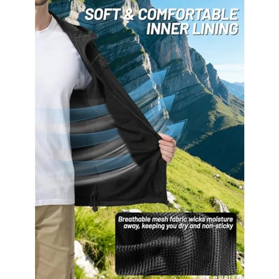 Mens Rain Jacket Packable