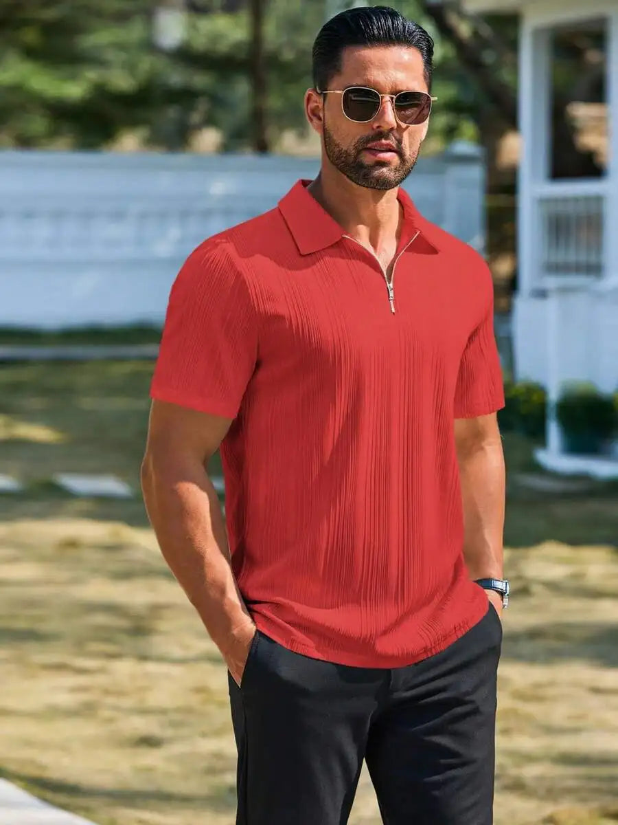 Mens Quarter Zip Golf Top
