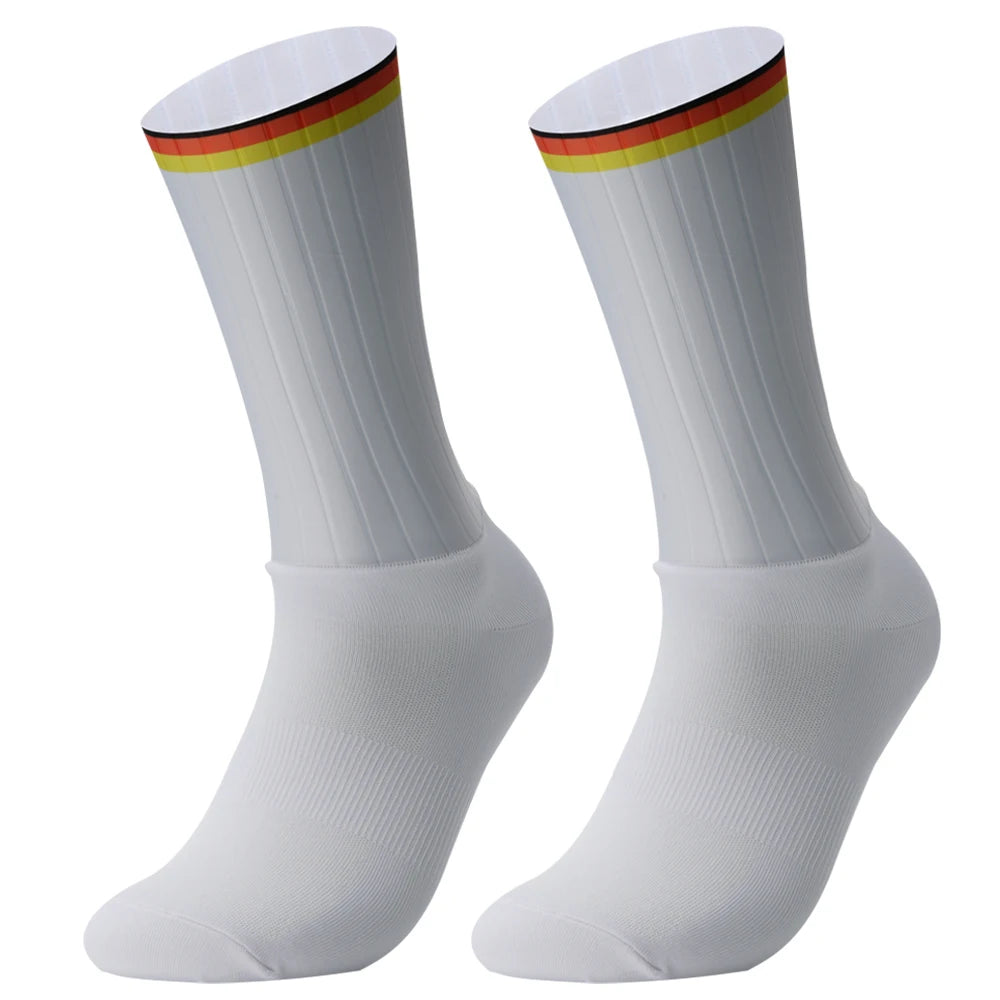 Striped Cycling Socks Non-Slip
