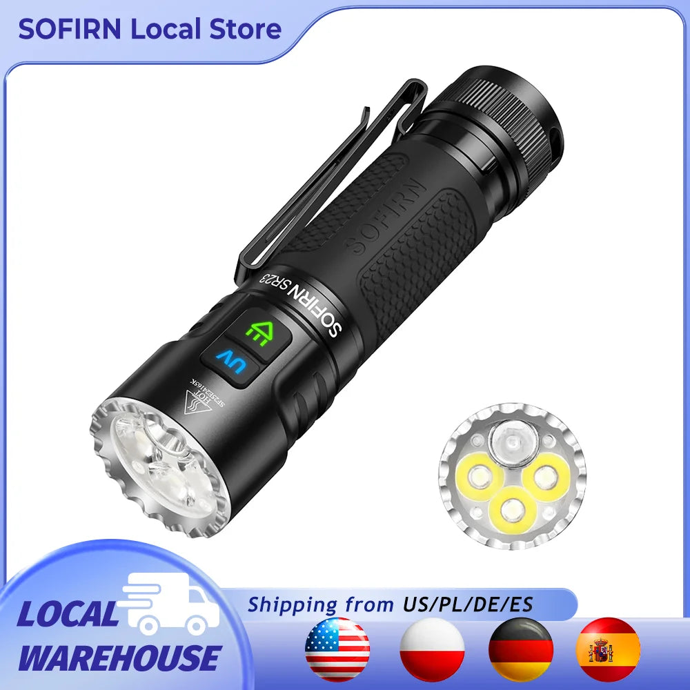 3300LM 6500K Flashlight UV 365nm