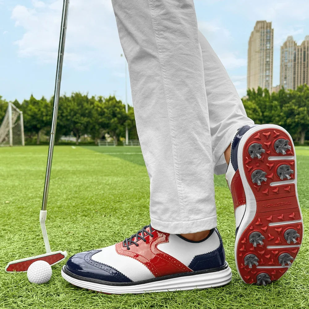 Spiked Men Golf Shoes Waterproo