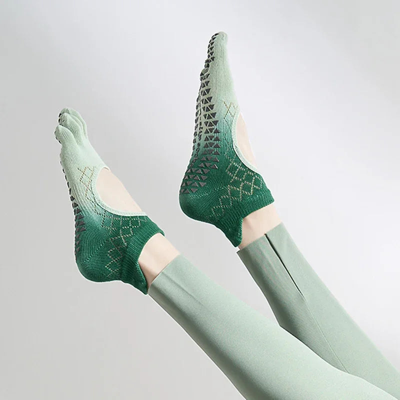 Pilates Five Toe Silicone Socks Women