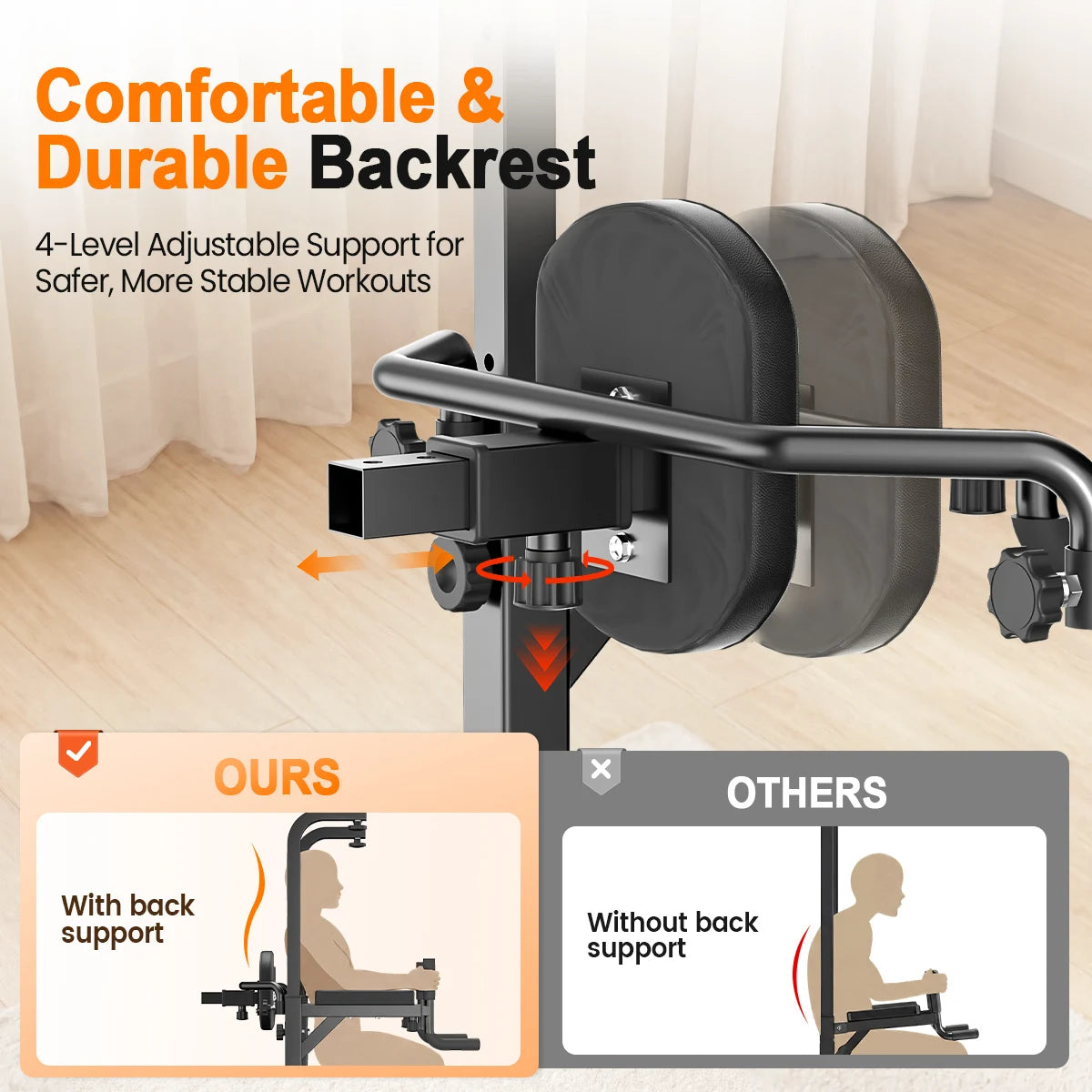Free Standing Pull Up Bar with Stepper Machine