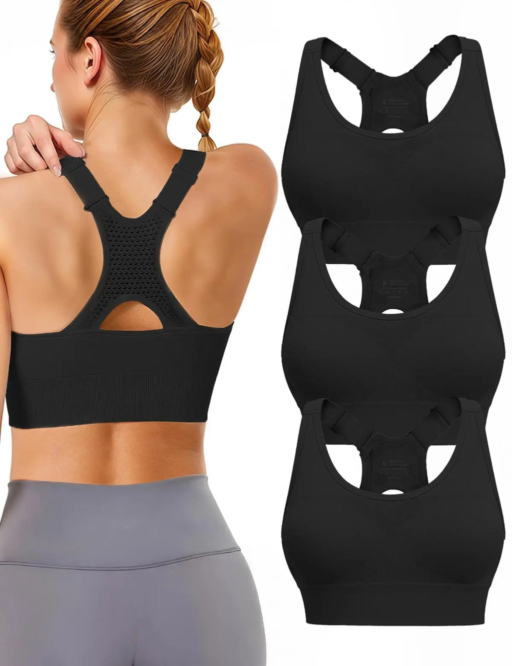 Adjustable Sports Bras for Women High Support