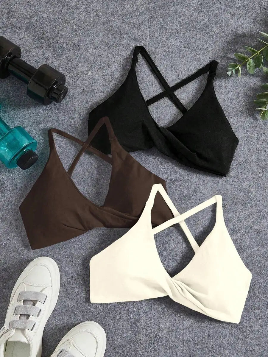 3PCS Seamless Yoga Sports Bra Set
