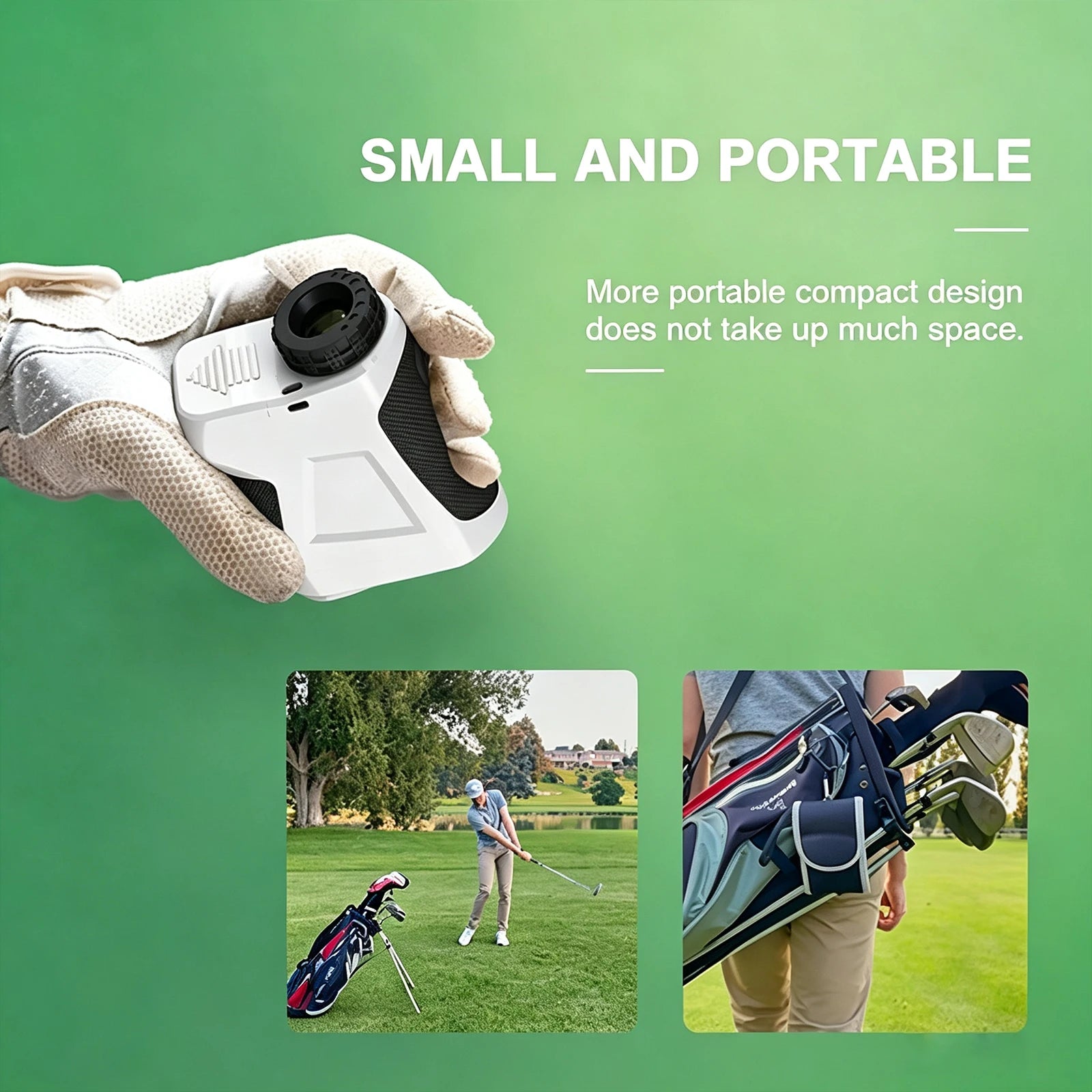 Magnetic Golf Laser Rangefinder 6X Magnification 650Yards