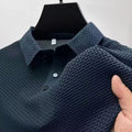 Men's Bone Flower Solid Color Polo Shirt