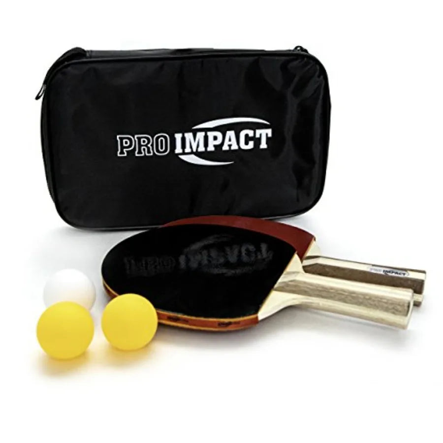 Ping Pong Set 2 Professional Wooden Paddles