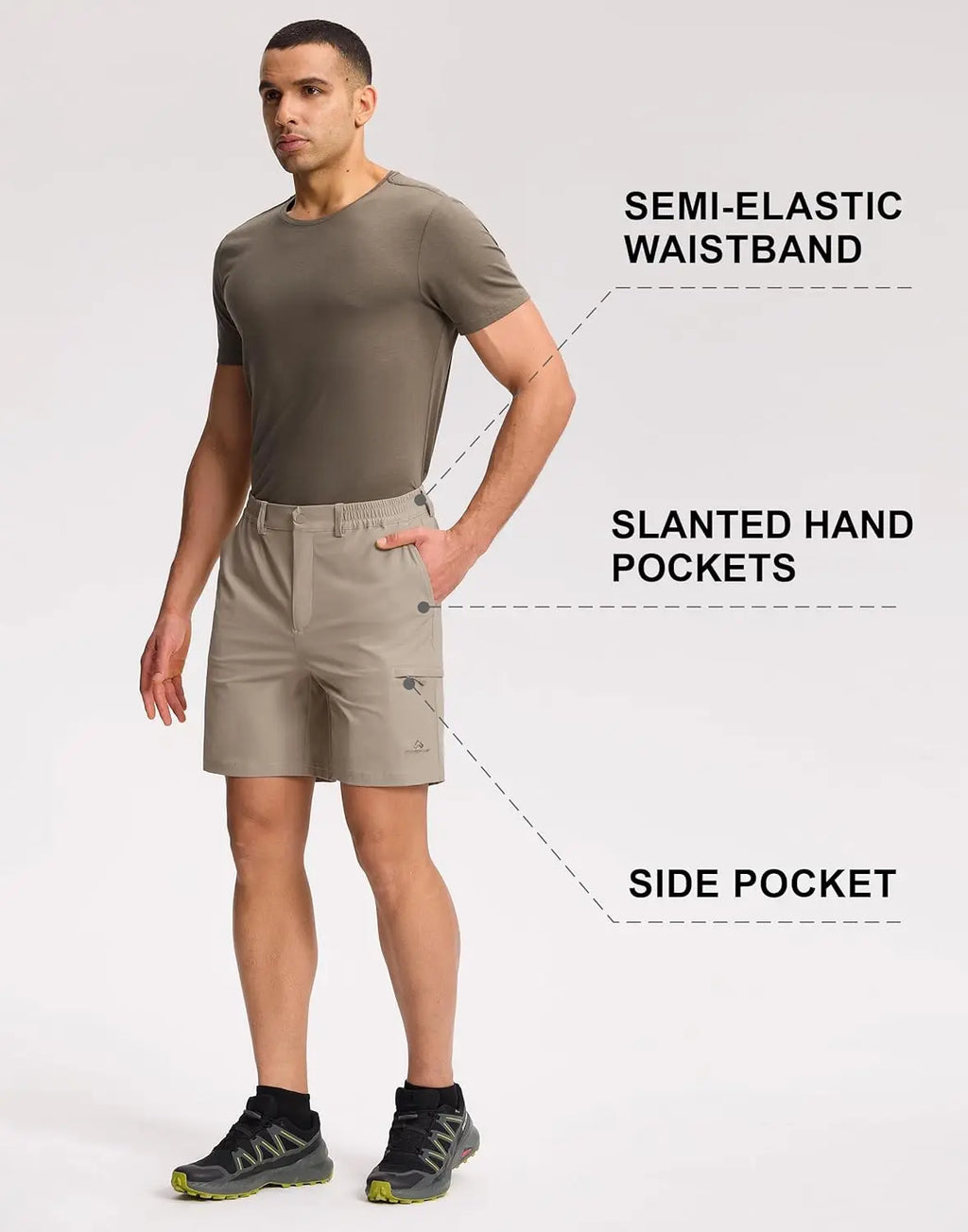 Men's 7" Hiking, Golf Shorts Lightweight