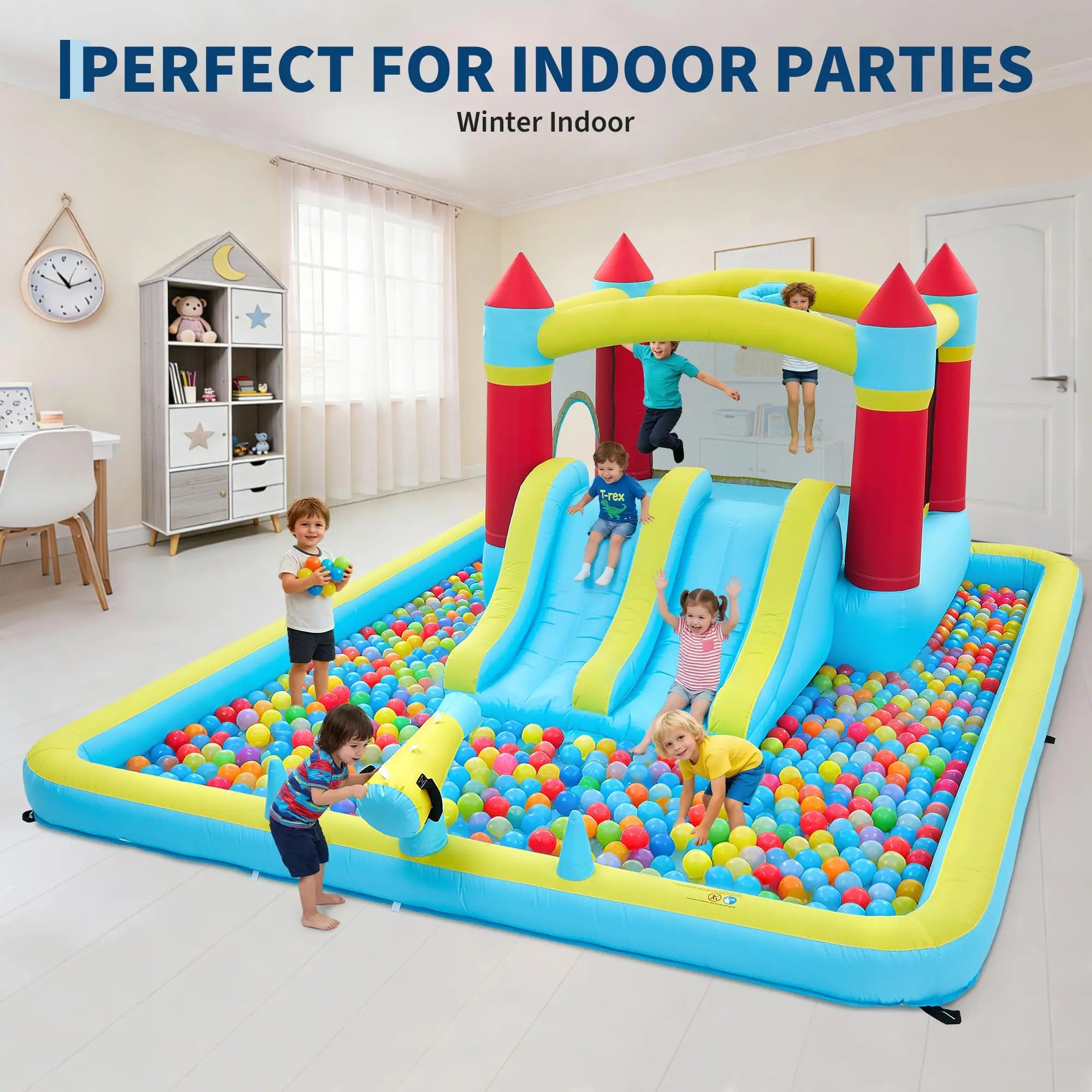 7-in-1 Indoor Outdoor Water Park Splash Pool