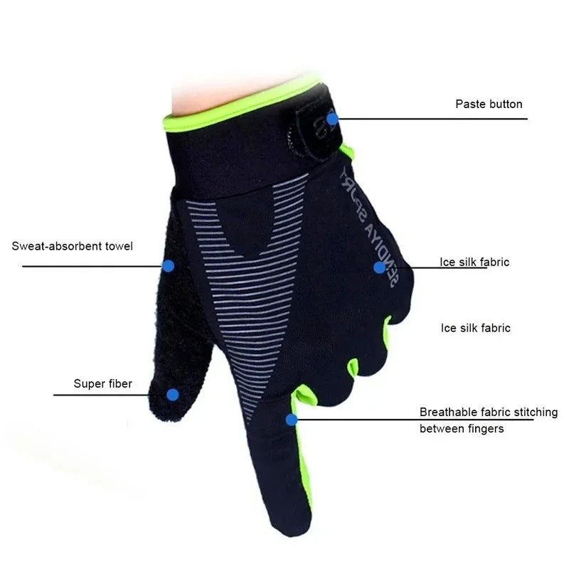 Men Cycling Gloves Full Finger Touch Screen