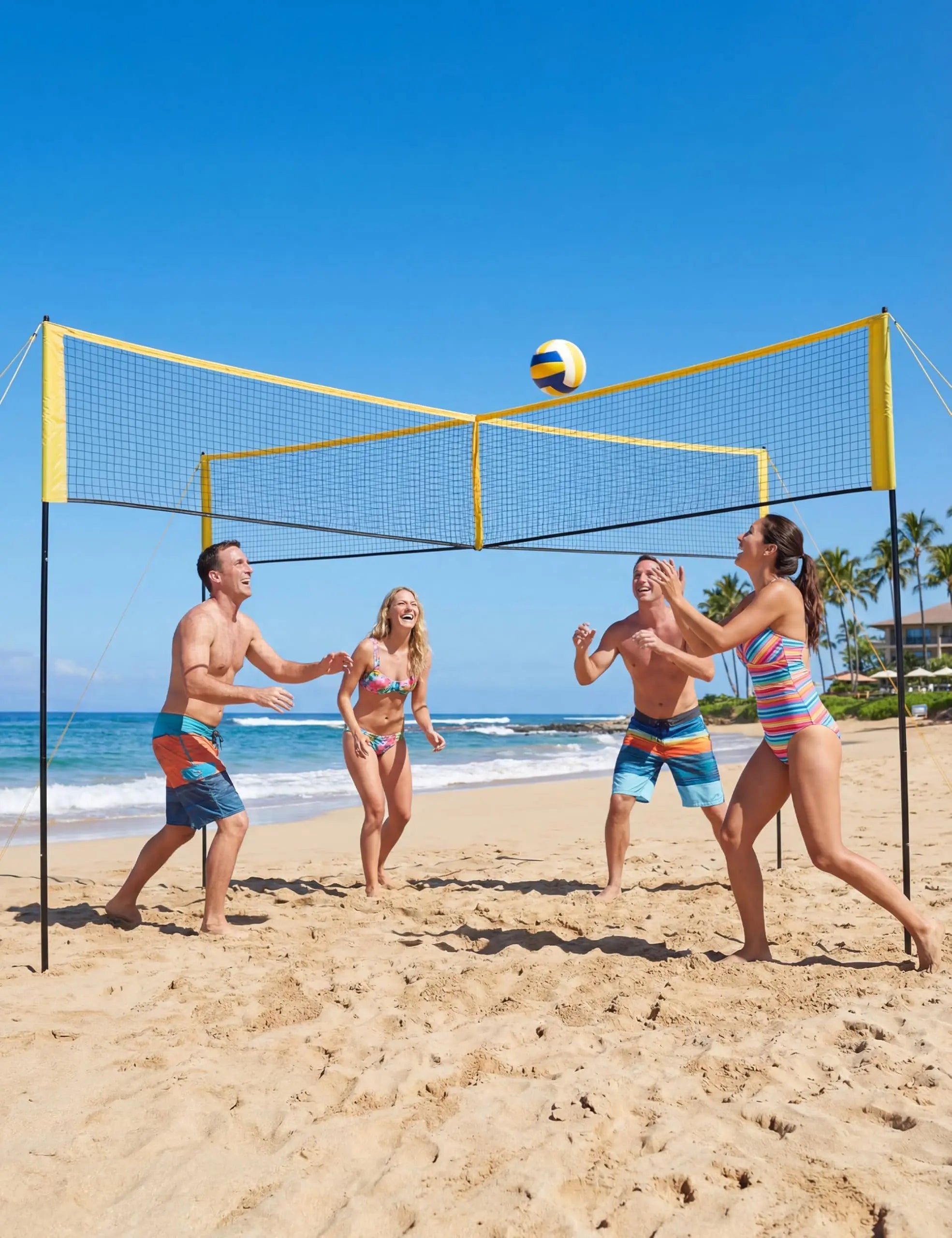 4 Square Volleyball Set