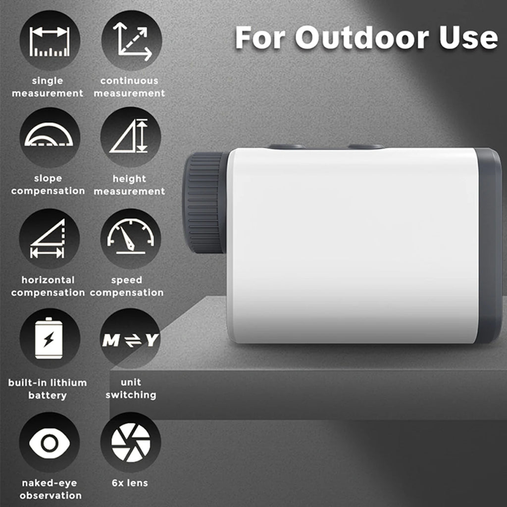 Laser Golf Rangefinder 1200 Yards 6X Mag