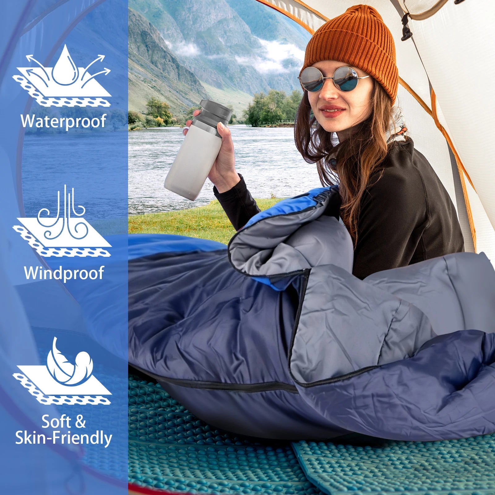 Camping Sleeping Bag Ultralight Waterproof