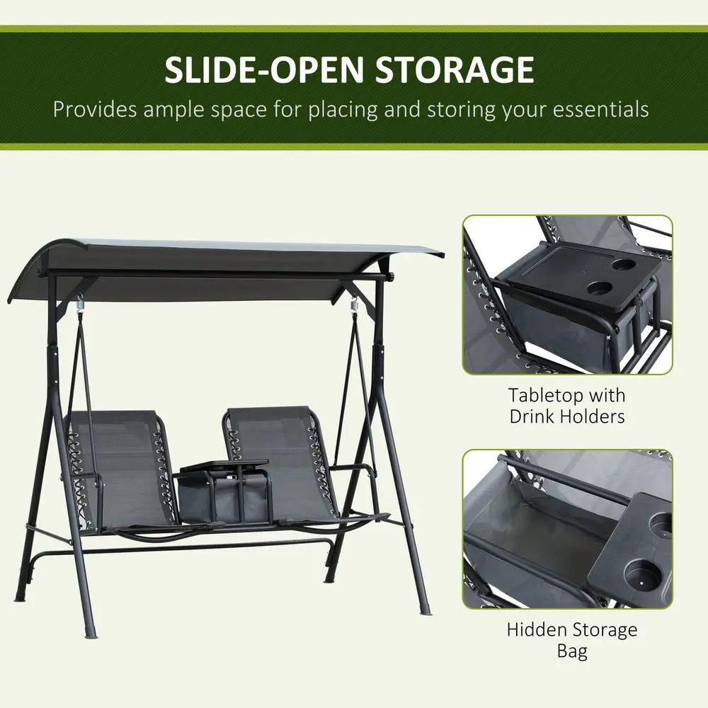 2 Seater Patio Swing Chair