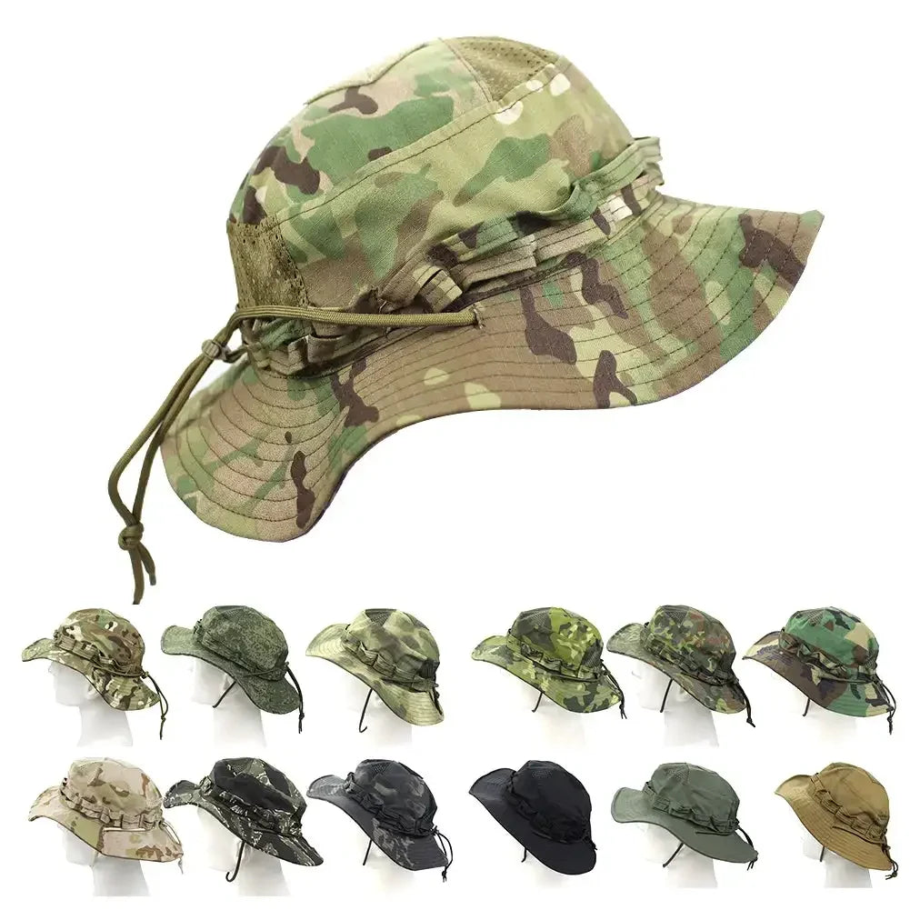Tactical Camouflage Boonie Cap Wide Brim