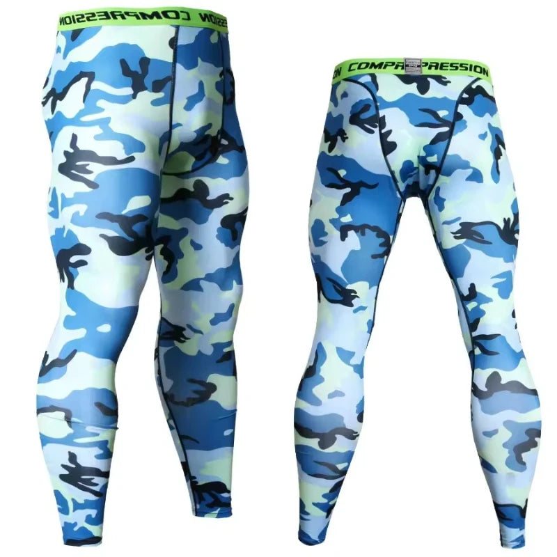 Men Camouflage Compression  Sports Leggings