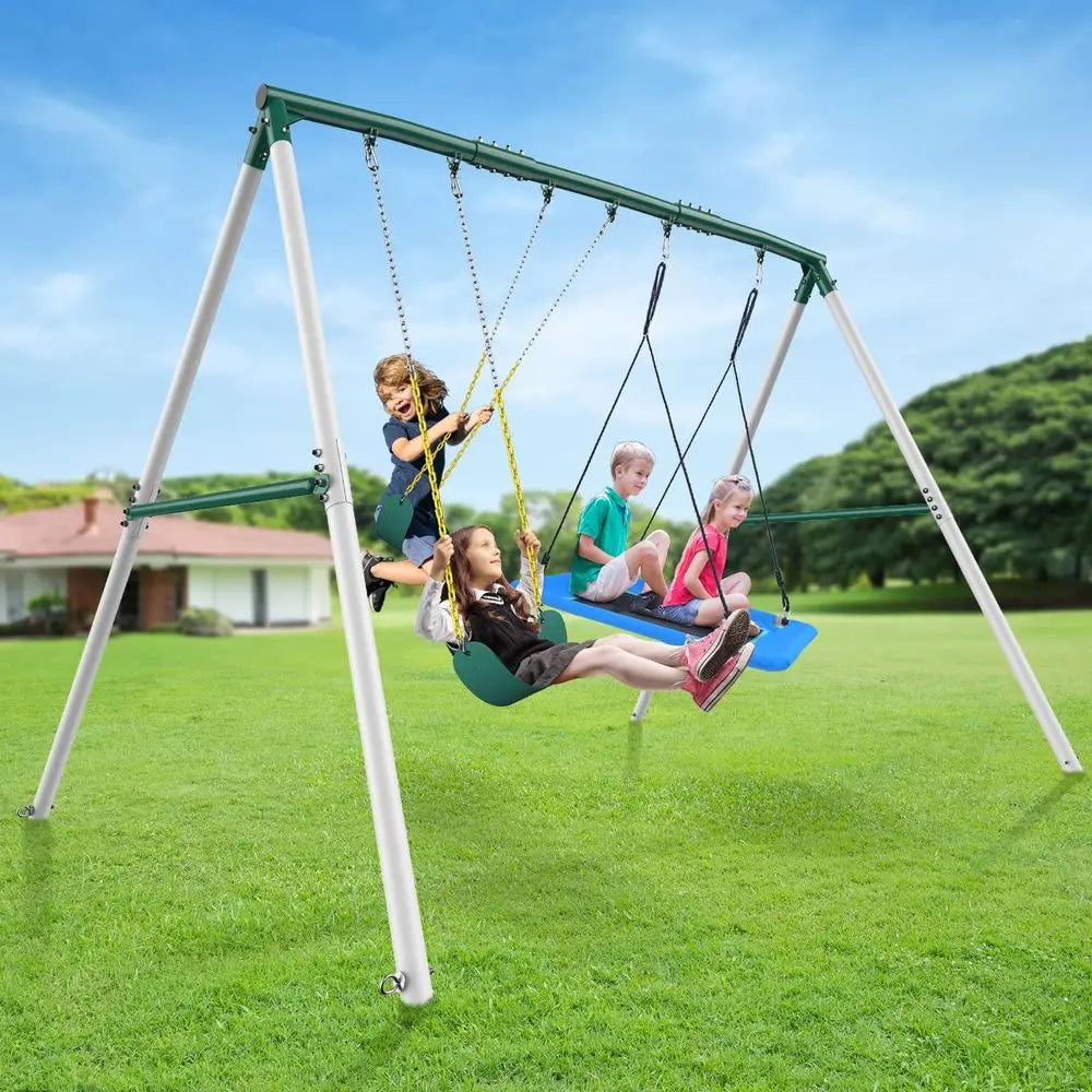 7.3ft Tall Heavy Duty Swing Set