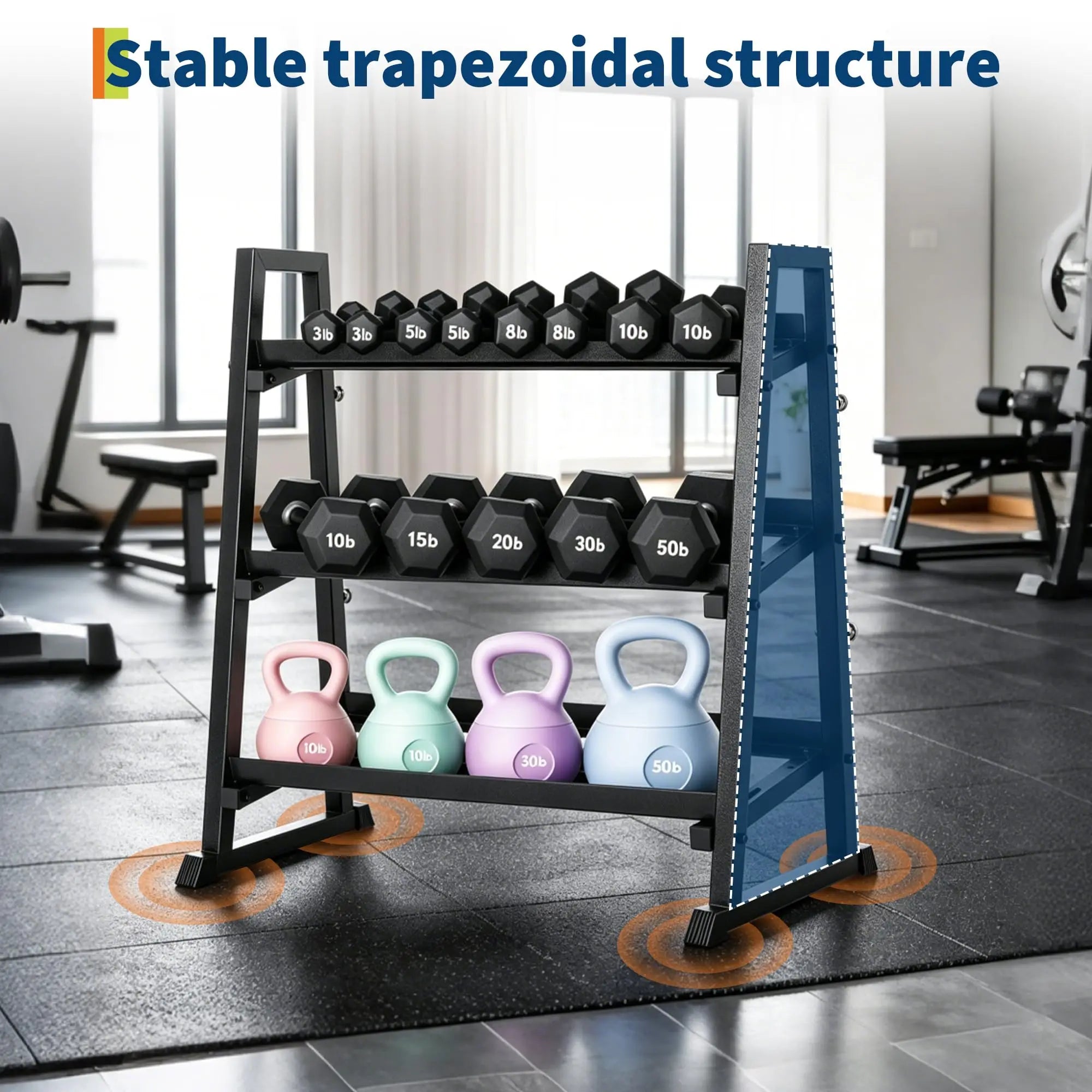 Dumbbell Rack 3 Tier Weight Rack