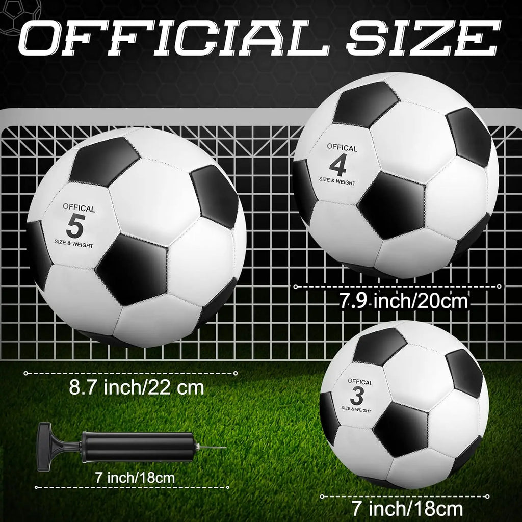 8 Pcs Soccer Balls Bulk with Pump