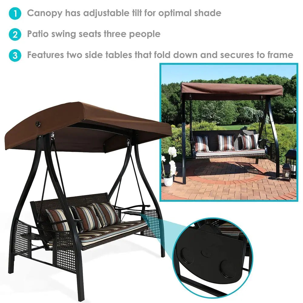 2 Seat porch Swing with Stand