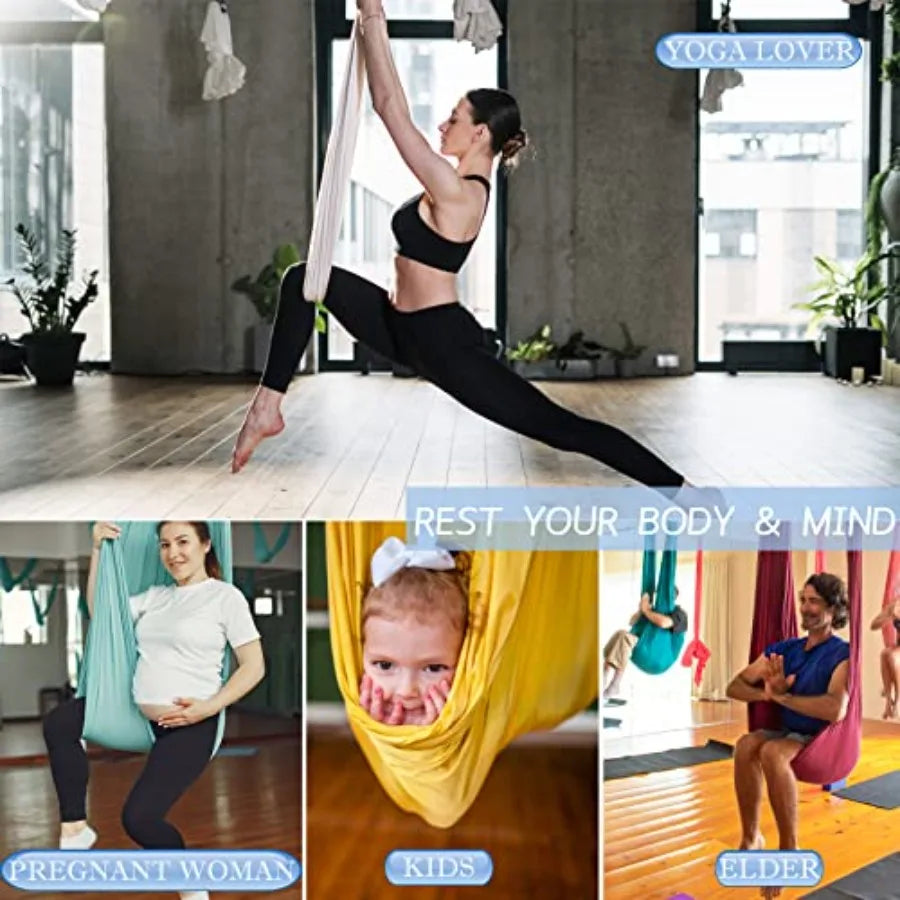 5.5 Yards Aerial Silks Yoga Swing Set