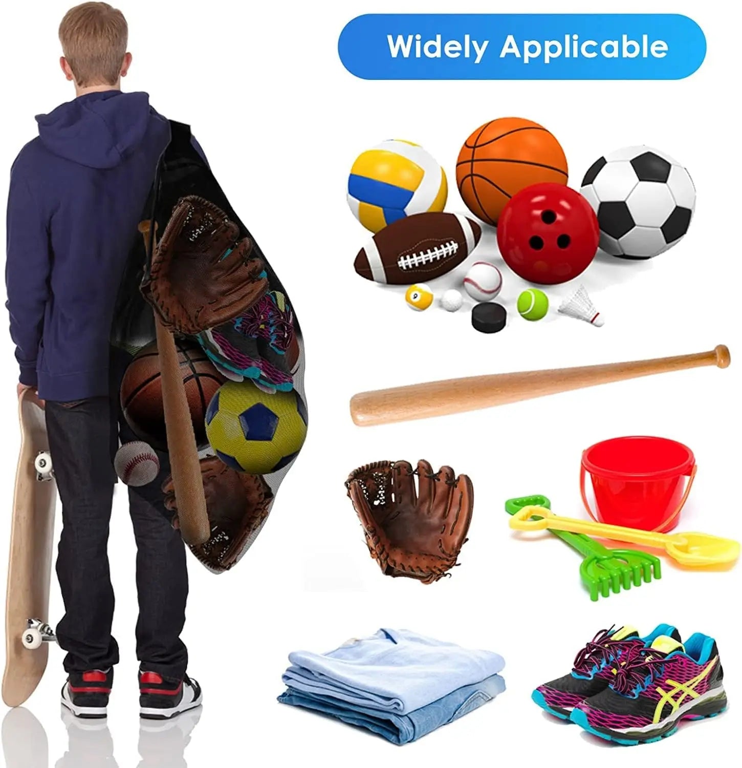 Extra Large Mesh Sports Ball Bag