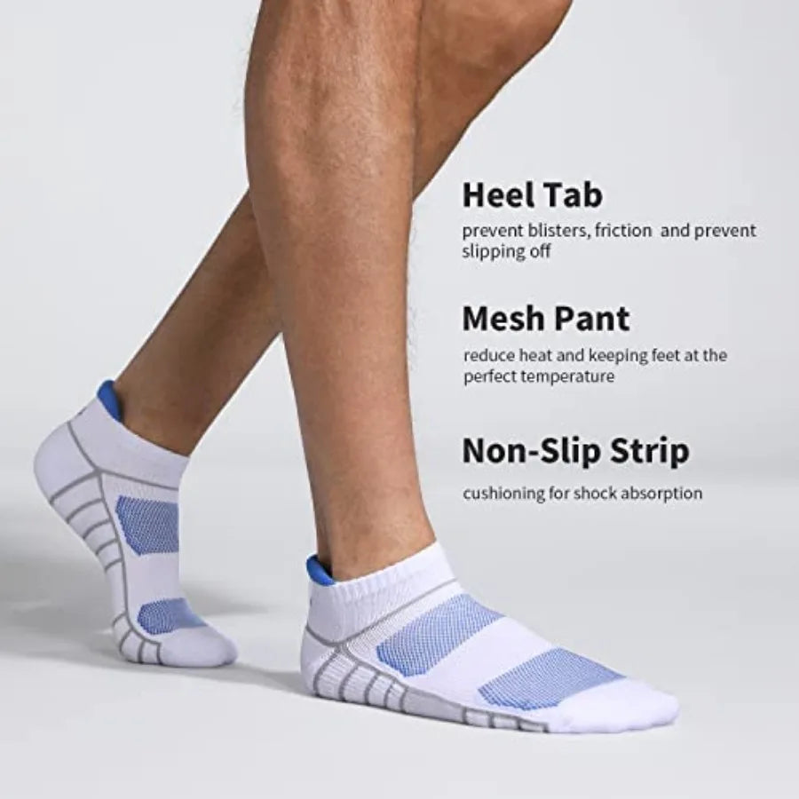 6 Pair Athletic Unisex  Ankle Socks