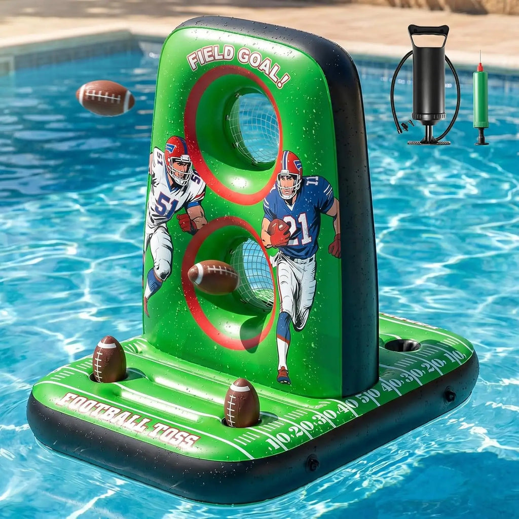 Inflatable Football Toss Game for Pool
