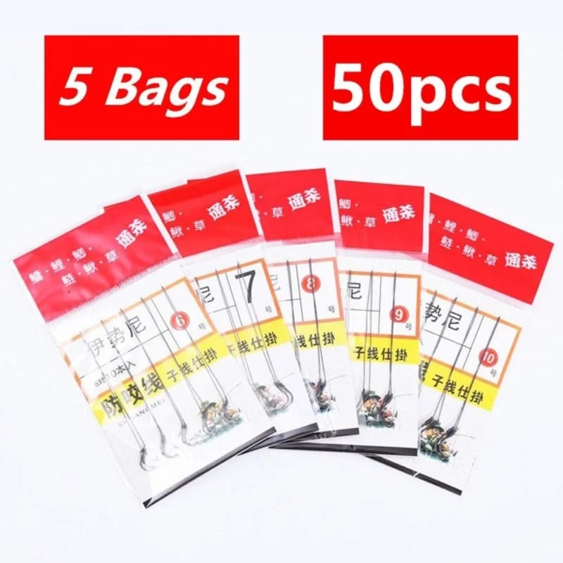 5Pack/50 Fishing  Hooks