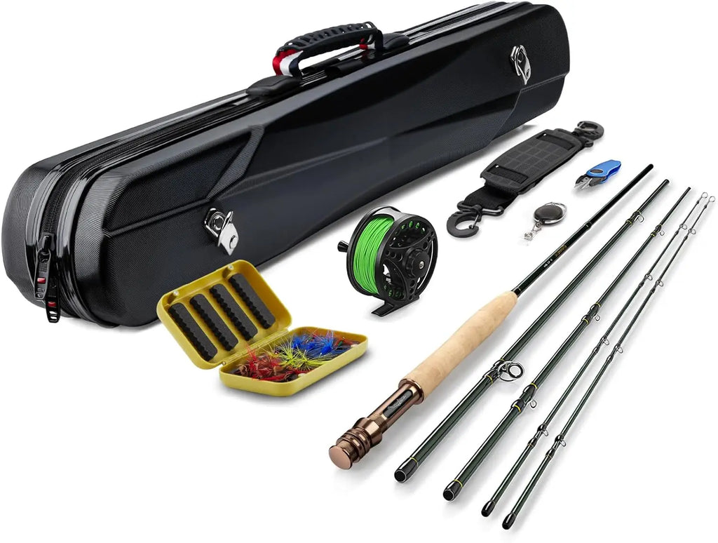 4-Piece Fly Fishing Rod & Reel Combo