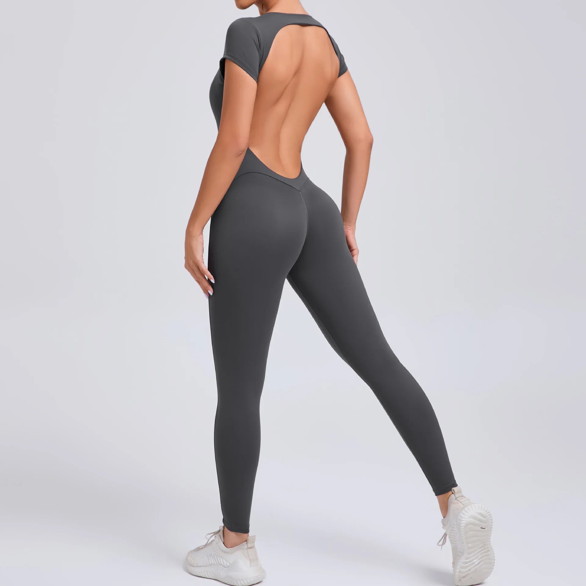 Women's One-piece Yoga Jumpsuit Short Sleeve