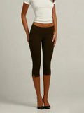 Women's  Low Waist Capri Leggings