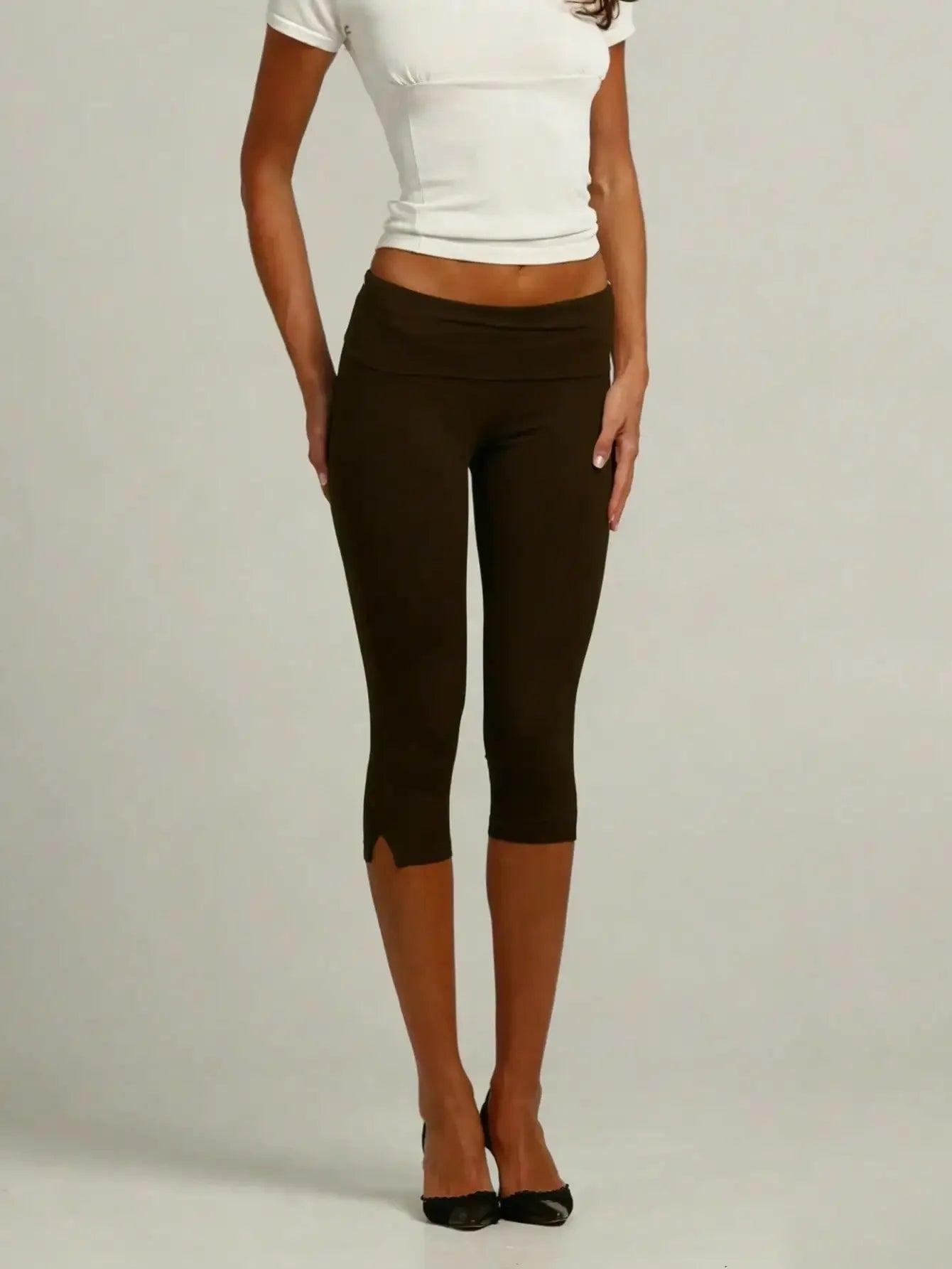 Women's  Low Waist Capri Leggings