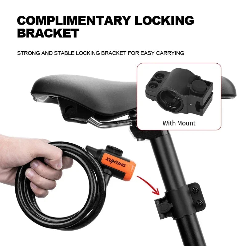 Bike Cable Lock with Mounting Bracket